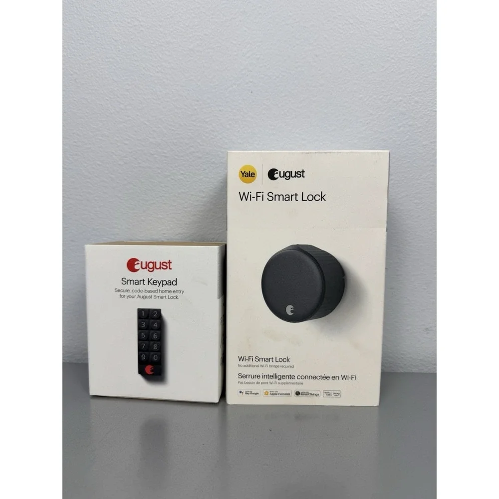 August Wi-Fi Smart Lock Matte Black ASL-05 Sealed 4th Generation w/ Keypad NIB